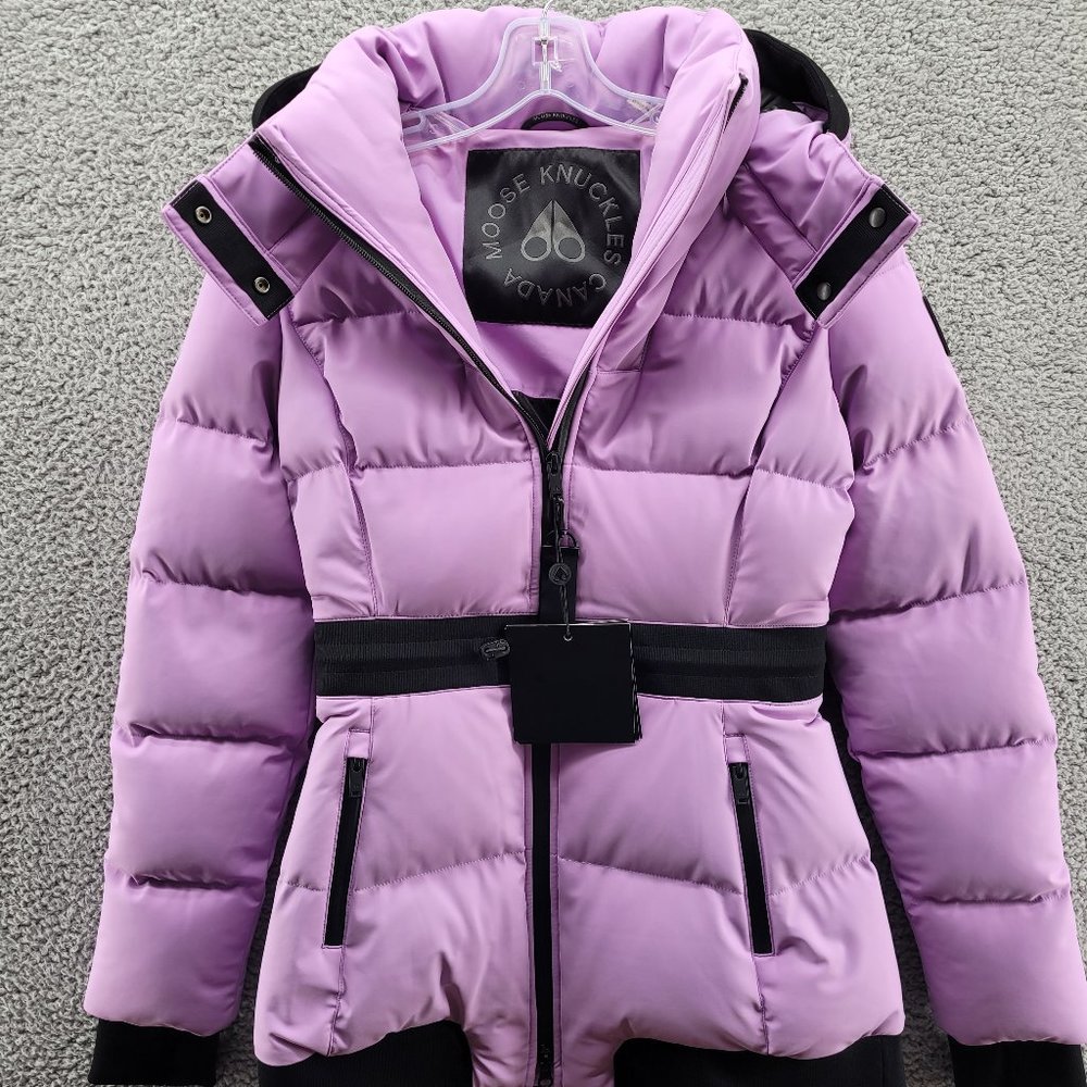 Moose Knuckles Women's Tracadie Down Puffer Jacket Purple Size Small